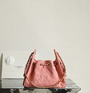 Fortok Chanel 25 Mini Bag Suede Dusty Rose Pink 20 x 22 x 12.5cm  - 5