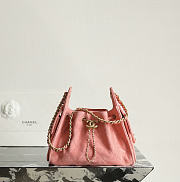 Fortok Chanel 25 Mini Bag Suede Dusty Rose Pink 20 x 22 x 12.5cm  - 3