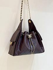 Fortok Chanel 25 color Chocolate Brown Caviar Small bag 30x26x14cm - 1