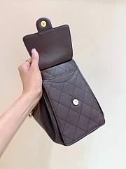 Fortok Chanel 25 color Chocolate Brown Caviar Small bag 30x26x14cm - 6