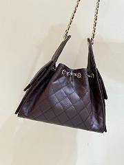 Fortok Chanel 25 color Chocolate Brown Caviar Small bag 30x26x14cm - 3
