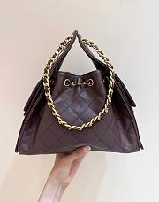 Fortok Chanel 25 color Chocolate Brown Caviar Small bag 30x26x14cm - 2
