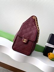 Fortok Chanel 25 color Burgundy Caviar Small bag 30x26x14cm - 4