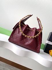 Fortok Chanel 25 color Burgundy Caviar Small bag 30x26x14cm - 5