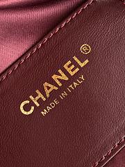 Fortok Chanel 25 color Burgundy Caviar Small bag 30x26x14cm - 6