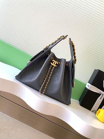Fortok Chanel 25 color Grey Caviar Small bag 30x26x14cm