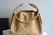 Fortok Chanel 25 color Tan Caviar Small bag 30x26x14cm - 1