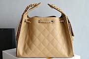 Fortok Chanel 25 color Tan Caviar Small bag 30x26x14cm - 4