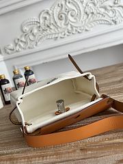 Fortok Hermès Herbag Zip mini bag in canvas White 20cm - 2
