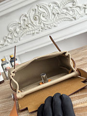 Fortok Hermès Herbag Zip mini bag in canvas Brown 20cm - 4