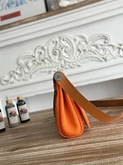Fortok Hermès Herbag Zip mini bag in canvas Orange 20cm - 5