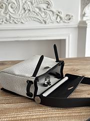 Fortok Hermès Herbag Zip mini bag in canvas Black/Grey 20cm - 4
