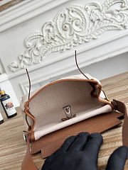 Fortok Hermès Herbag Zip mini bag in canvas White/Red 20cm - 3