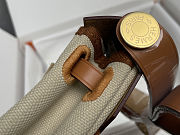 Fortok Hermès Herbag Zip mini bag in canvas Taupe 20cm - 3