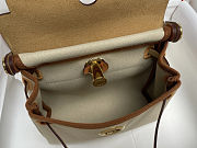 Fortok Hermès Herbag Zip mini bag in canvas Taupe 20cm - 2