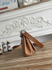 Fortok Hermès Herbag Zip mini bag in canvas Brown/ Light Brown 20cm - 3