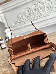 Fortok Hermès Herbag Zip mini bag in canvas Full Brown 20cm - 5