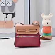 Fortok Hermès Herbag Zip mini bag in canvas Burgundy 20cm - 5