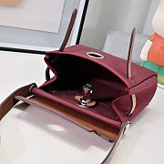Fortok Hermès Herbag Zip mini bag in canvas Burgundy 20cm - 3