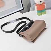 Fortok Hermès Herbag Zip mini bag in canvas Brown/Black 20cm - 6