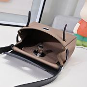 Fortok Hermès Herbag Zip mini bag in canvas Brown/Black 20cm - 2