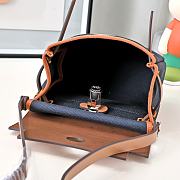Fortok Hermès Herbag Zip mini bag in canvas Navy Blue 20cm - 3