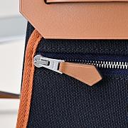 Fortok Hermès Herbag Zip mini bag in canvas Navy Blue 20cm - 2