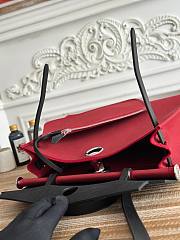 Fortok Hermès Herbag Zip bag in canvas Burgundy 31cm - 4