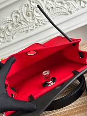 Fortok Hermès Herbag Zip bag in canvas Red 31cm - 5