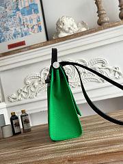 Fortok Hermès Herbag Zip bag in canvas Green 31cm - 4