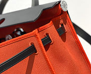 Fortok Hermès Herbag Zip bag in canvas Orange 31cm - 2