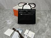 Fortok Hermès Herbag Zip bag in canvas Black 31cm - 3