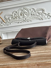 Fortok Hermès Herbag Zip bag in canvas Chocolate Brown 31cm - 4