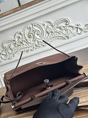 Fortok Hermès Herbag Zip bag in canvas Chocolate Brown 31cm - 2