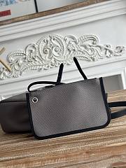 Fortok Hermès Herbag Zip bag in canvas Grey 31cm - 4