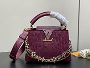 Fortok Louis Vuitton Capucines Mini bag in Burgundy Taurillon 14 x 8 x 21cm - 1