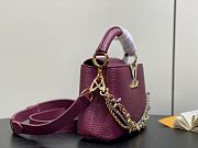 Fortok Louis Vuitton Capucines Mini bag in Burgundy Taurillon 14 x 8 x 21cm - 5