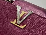 Fortok Louis Vuitton Capucines Mini bag in Burgundy Taurillon 14 x 8 x 21cm - 4