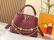 Fortok Louis Vuitton Capucines bag in Burgundy Taurillon 27 x 17.3 x 9cm - 1