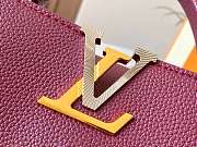 Fortok Louis Vuitton Capucines bag in Burgundy Taurillon 27 x 17.3 x 9cm - 6