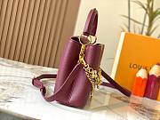 Fortok Louis Vuitton Capucines bag in Burgundy Taurillon 27 x 17.3 x 9cm - 4
