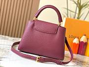 Fortok Louis Vuitton Capucines bag in Burgundy Taurillon 27 x 17.3 x 9cm - 3
