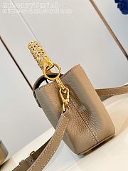 Fortok Louis Vuitton Capucines Mini Taupe leather Gold-toned Hardware 21x13x8cm - 5