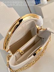 Fortok Louis Vuitton Capucines Mini bag a triple chain adornment Beige 26.5x14x8cm  - 3