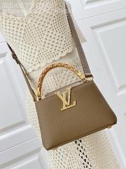 Fortok Louis Vuitton Capucines Mini Taupe leather Gold-toned Hardware 21x13x8cm - 1