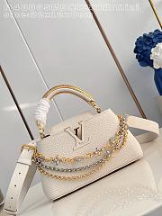 Fortok Louis Vuitton Capucines Mini bag a triple chain adornment Beige 22x12x8cm - 6