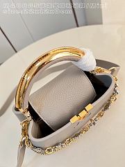 Fortok Louis Vuitton Capucines Mini bag a triple chain adornment Taupe 22x12x8cm - 4