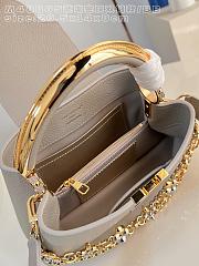 Fortok Louis Vuitton Capucines Mini bag a triple chain adornment Taupe 26.5x14x8cm - 5