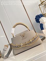 Fortok Louis Vuitton Capucines Mini bag a triple chain adornment Taupe 26.5x14x8cm - 3