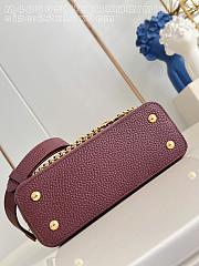 Fortok Louis Vuitton Capucines Mini bag a triple chain adornment Burgundy 22x12x8cm - 2